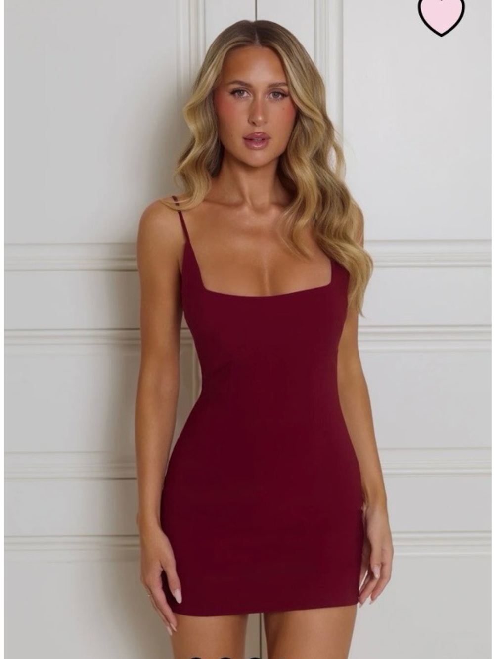 Women's Burgundy Bodycon Mini Dress